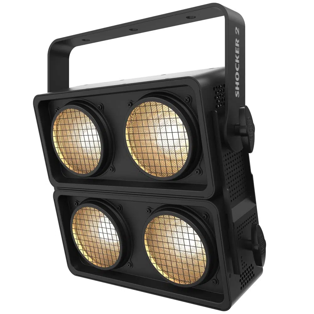 Chauvet Shocker 2 Blinder LED Stage Light a punchy dual zone blinder with warm white 85-watt COB LEDs