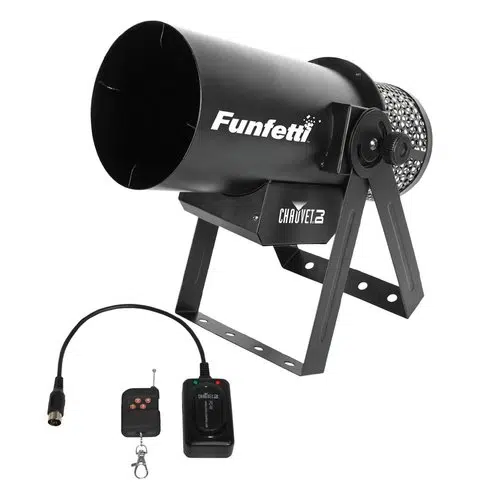 Chauvet Funfetti Confetti Canon an event-ready confetti launcher easy to use by single person perfect for concerts