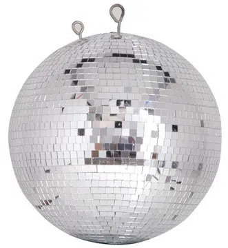 Mirror ball in box with a high quality professional 7mm polished tiles for the best effects